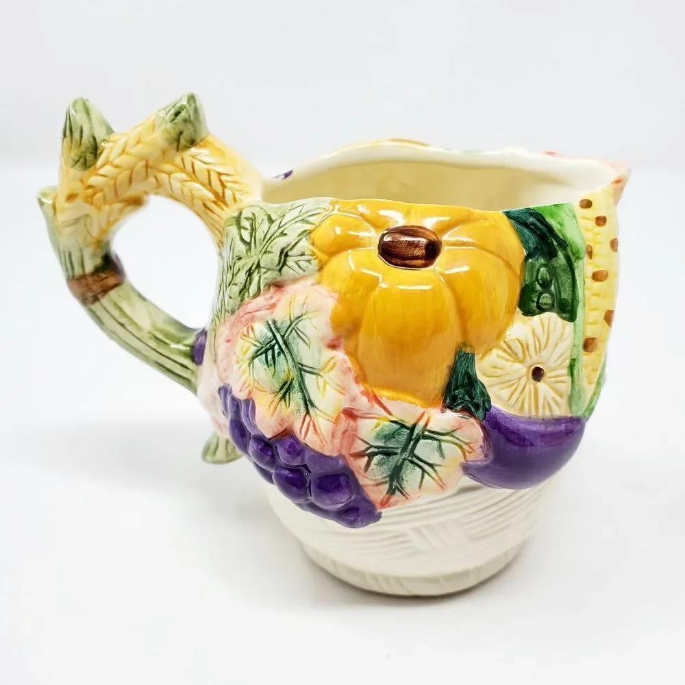 Vintage Long Rich Harvest Creamer & Sugar Bowl Set SALE